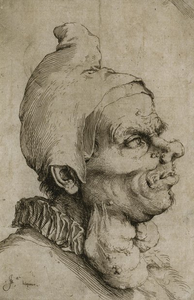 Large Grotesque Head by Jusepe de Ribera